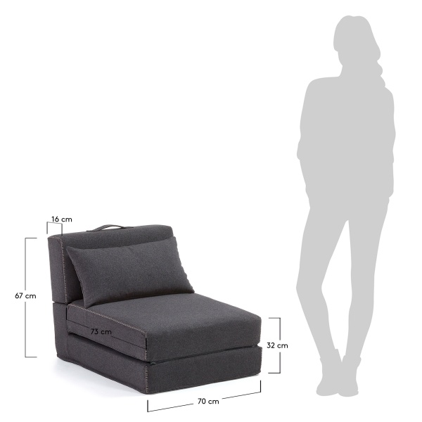 Пуф-кровать Arty антрацит от интернет-магазина IDODOM.RU