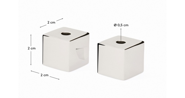 Набор из 4 подсвечников Acadia из нержавеющей стали с серебряной отделкой от интернет-магазина IDODOM.RU