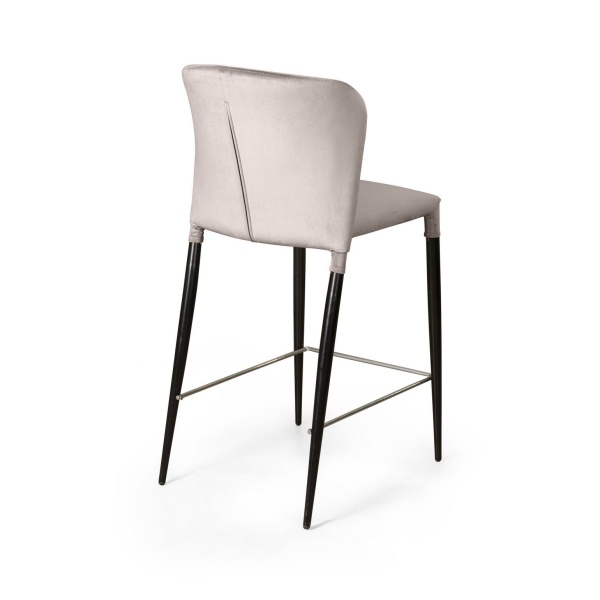 Стул полубарный Albert, бархат пепельно-бежевый 25 /опора конус от интернет-магазина IDODOM.RU