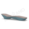 Шезлонг Quaro с подушками Blue Pine, Cappuccino