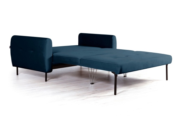 Siena диван-кровать прямой с подлокотниками, бархат синий 29 от интернет-магазина IDODOM.RU