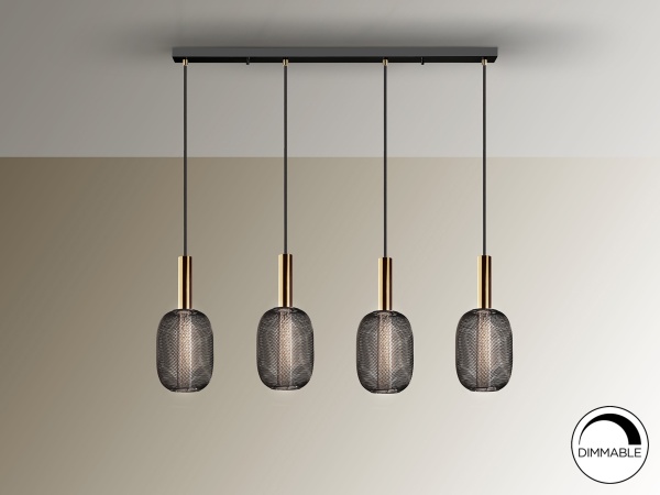 Подвесной светильник Micron 4L золотой/черный от интернет-магазина IDODOM.RU