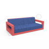 Диван Quarter lounge с подушками красного цвета, аксессуар темно-синего цвета