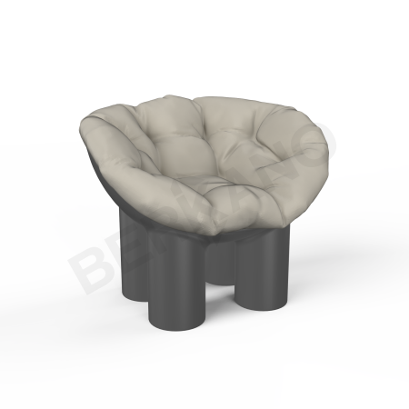Кресло SLON Kids Coal Black, Bone Brown