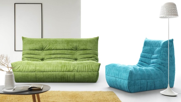 Диван ДеФранс™️ прямой 2-х местный - Эконом микровелюр