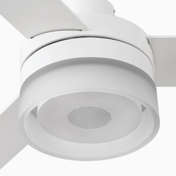 Белый потолочный вентилятор с динамиком Ice Led от интернет-магазина IDODOM.RU