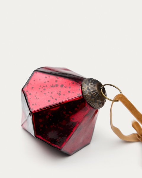 Набор из 2 подвесных украшений Argin из красного переработанного стекла, 10 см от интернет-магазина IDODOM.RU