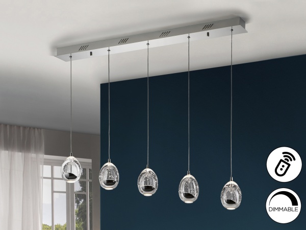 Подвесной светильник Rocio 5L хром DIMMABLE от интернет-магазина IDODOM.RU
