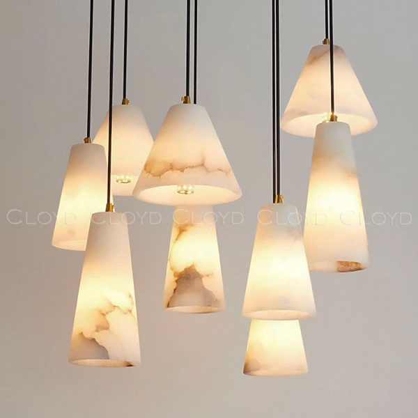 Подвесной светильник Cloyd ANNEX P1 / выс. 25 см - алебастр - латунь (арт.12352) от интернет-магазина IDODOM.RU