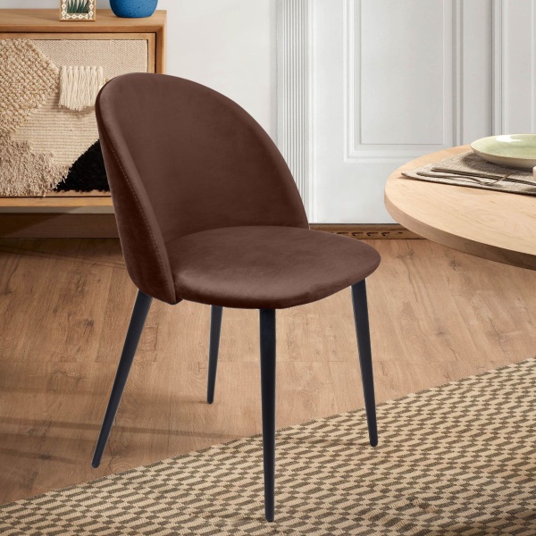 Стул Thomas, бархат коричневый 12 от интернет-магазина IDODOM.RU