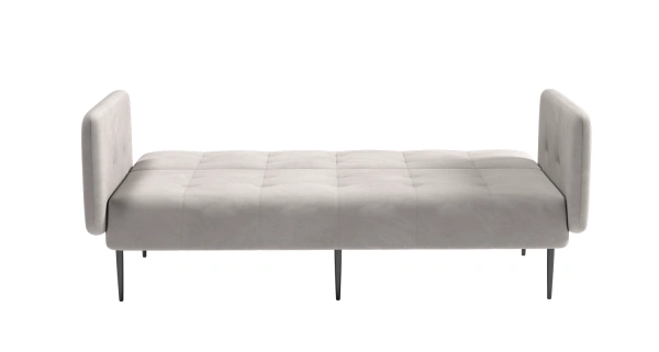 Monaco диван-кровать прямой с подлокотниками, трехместный, велюр серый Velutto 52 от интернет-магазина IDODOM.RU