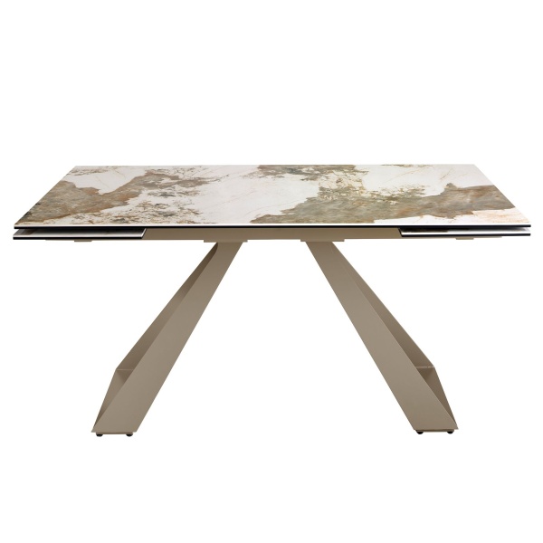 Раздвижной обеденный стол 1117/MC22052DT-MARMOL из керамики в мраморной отделке и стали от интернет-магазина IDODOM.RU