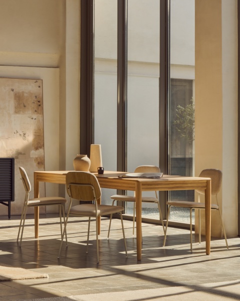 Раздвижной стол Lenon из натурального массива дуба и шпона 160(240)x90 от интернет-магазина IDODOM.RU