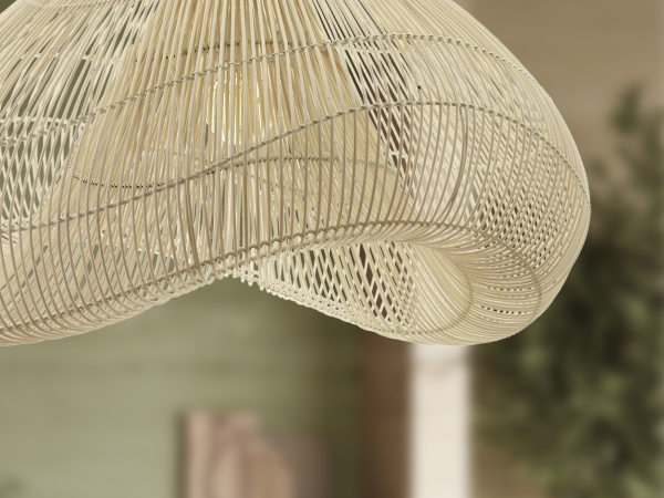 Подвесной светильник Sabah из белого ротанга 80CM от интернет-магазина IDODOM.RU