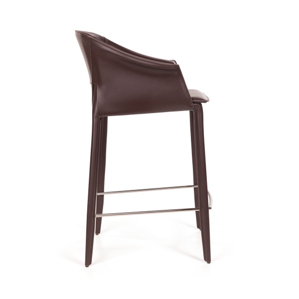Стул полубарный GIO, кожа коричневый от интернет-магазина IDODOM.RU