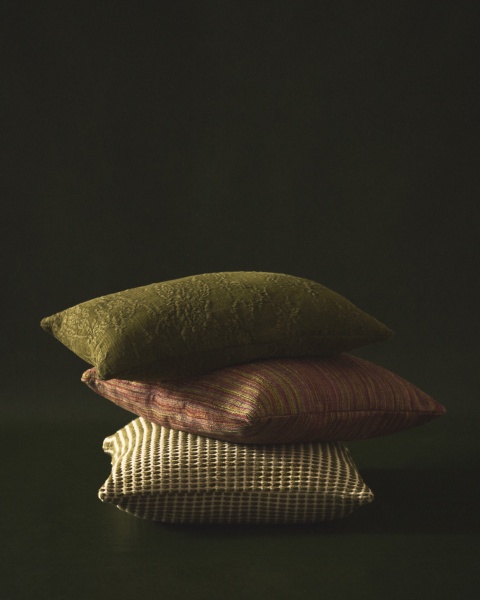 Чехол для подушки Erelia зеленый хлопковый жаккард 45 x 45 см от интернет-магазина IDODOM.RU