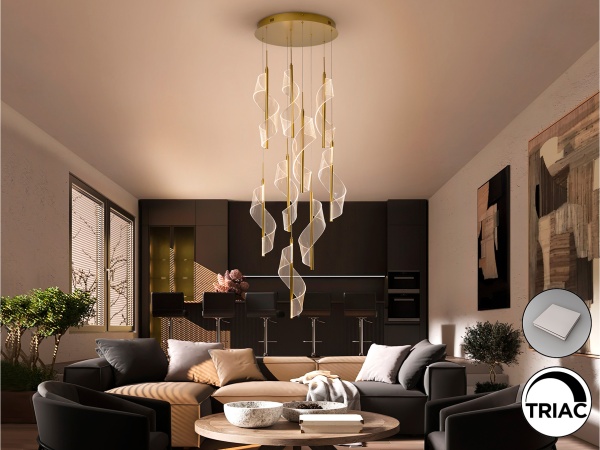 Люстра Velas 9L золотая DIM от интернет-магазина IDODOM.RU