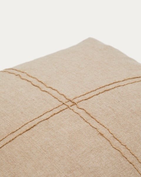 Чехол на подушку из хлопка Sulken бежевого цвета с вышивкой, 45 x 45 см от интернет-магазина IDODOM.RU