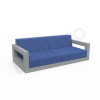 Диван Quarter lounge с подушками серого цвета, аксессуар темно-синего цвета