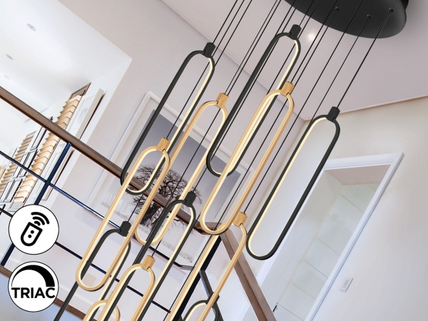 Colette Люстра 14L черный/розовое золото от интернет-магазина IDODOM.RU