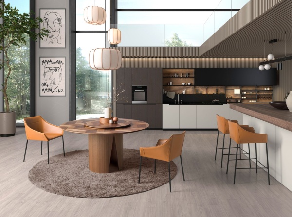 Круглый обеденный стол 1130/DT939 из грецкого ореха от интернет-магазина IDODOM.RU