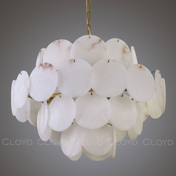 Люстра Cloyd BOSFOR-C C20 / выс. 55 см - алебастр - латунь (арт.12356) от интернет-магазина IDODOM.RU