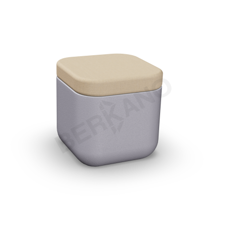 Пуф Grace Concrete Gray, Bone Brown