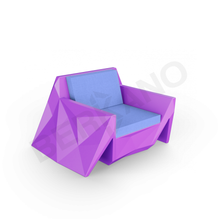 Кресло Quaro с подушками Deep Violet, Navy