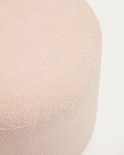 Kaeli Пуф для ног со съемным чехлом из розового букле Ø 43 от интернет-магазина IDODOM.RU