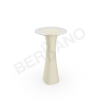 Стол барный со стеклом Grace Bar Round Bone коричневого цвета