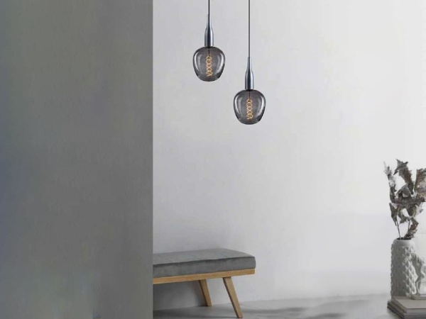 Подвесной светильник C1012 + B055 дымчатый плафон от интернет-магазина IDODOM.RU