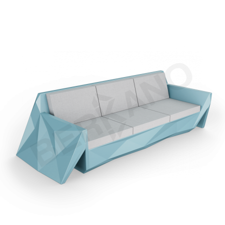 Диван Quaro с подушками Blue Pine, Gray