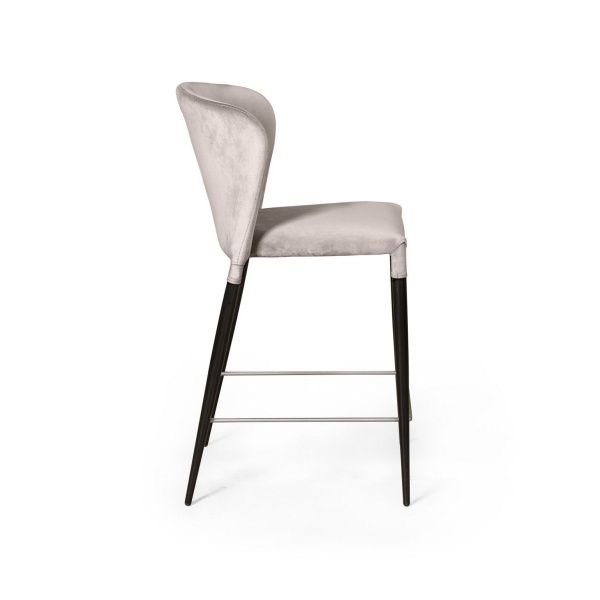 Стул полубарный Albert, бархат пепельно-бежевый 25 /опора конус от интернет-магазина IDODOM.RU