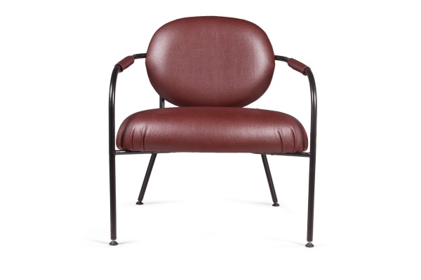 Лаунж кресло EGO, искусственная кожа, бордо от интернет-магазина IDODOM.RU