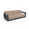 Диван Quarter lounge с подушками цвета черный гранит, аксессуар карамельного цвета
