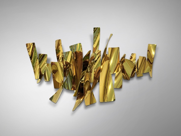 Настенная панель Fracture золотая от интернет-магазина IDODOM.RU