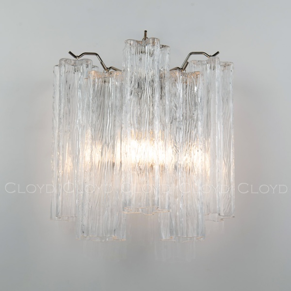 Бра Cloyd ANNO-D W1 / выс. 29 см - хром - прозрачн.стекло (арт.20469) от интернет-магазина IDODOM.RU