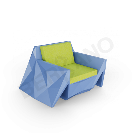 Кресло Quaro с подушками Wave Blue, Green