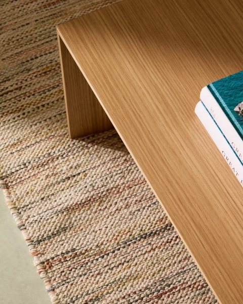 Litto Журнальный столик из шпона дуба натурального цвета 140 x 70 см от интернет-магазина IDODOM.RU