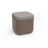 Пуф Grace коричневого цвета, аксессуар светло-серого цвета