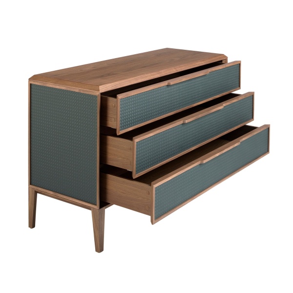 Комод 7150/CP2305-C темно-зеленого цвета из пластика и ореха от интернет-магазина IDODOM.RU