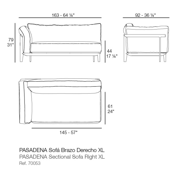 Уличный модульный диван Pasadena правый от интернет-магазина IDODOM.RU