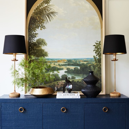 Настольная лампа “Грант” с черным абажуром от интернет-магазина IDODOM.RU