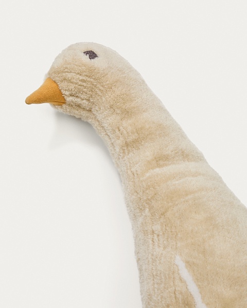 Подушка декоративная Milu бежевая в форме гуся хлопковая 50 см от интернет-магазина IDODOM.RU