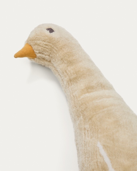 Подушка декоративная Milu бежевая в форме гуся хлопковая 50 см от интернет-магазина IDODOM.RU