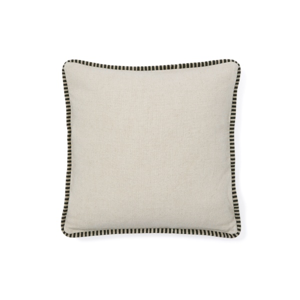 Чехол для подушки бежевого цвета Ardit с зеленой полосой 45 x 45 от интернет-магазина IDODOM.RU