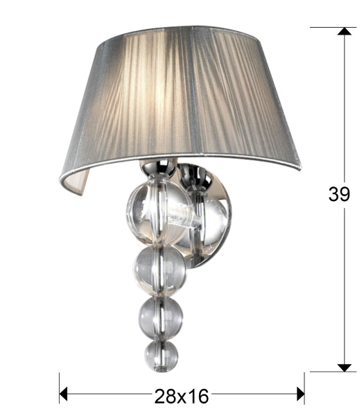 Бра Mercury прозрачный / хром от интернет-магазина IDODOM.RU