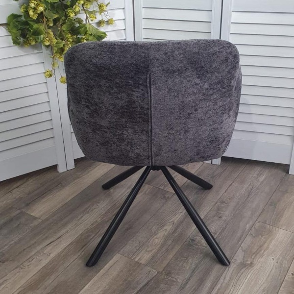 Стул Luis шенил серый, поворотно-возвратный механизм 180 градусов от интернет-магазина IDODOM.RU