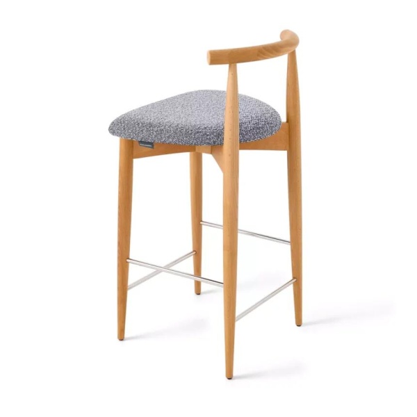 Стул полубарный Diana, бук натуральный, серый от интернет-магазина IDODOM.RU