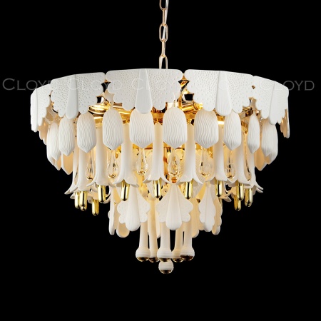 Люстра Cloyd PLINSE C12 / Ø61 см - керамика - золото (арт.11456) от интернет-магазина IDODOM.RU